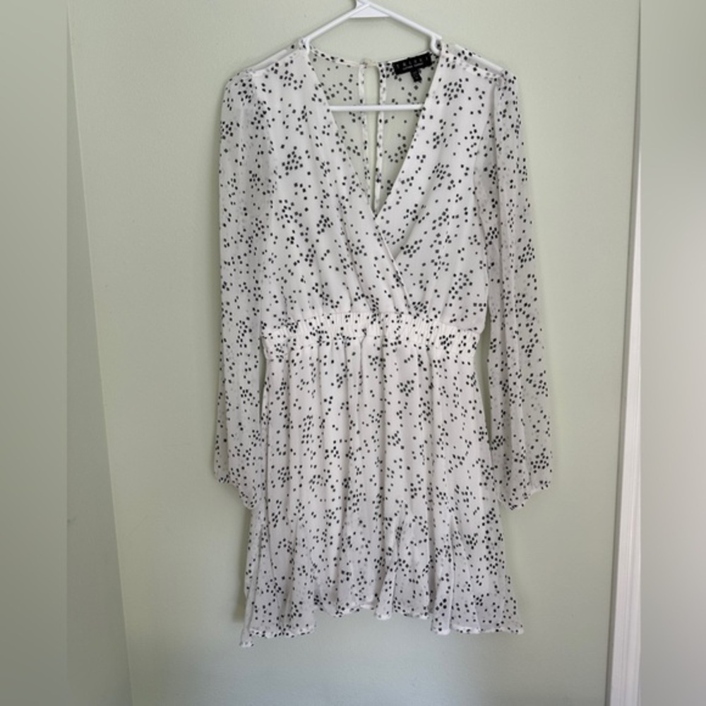 White and Black Polka Dot Dress